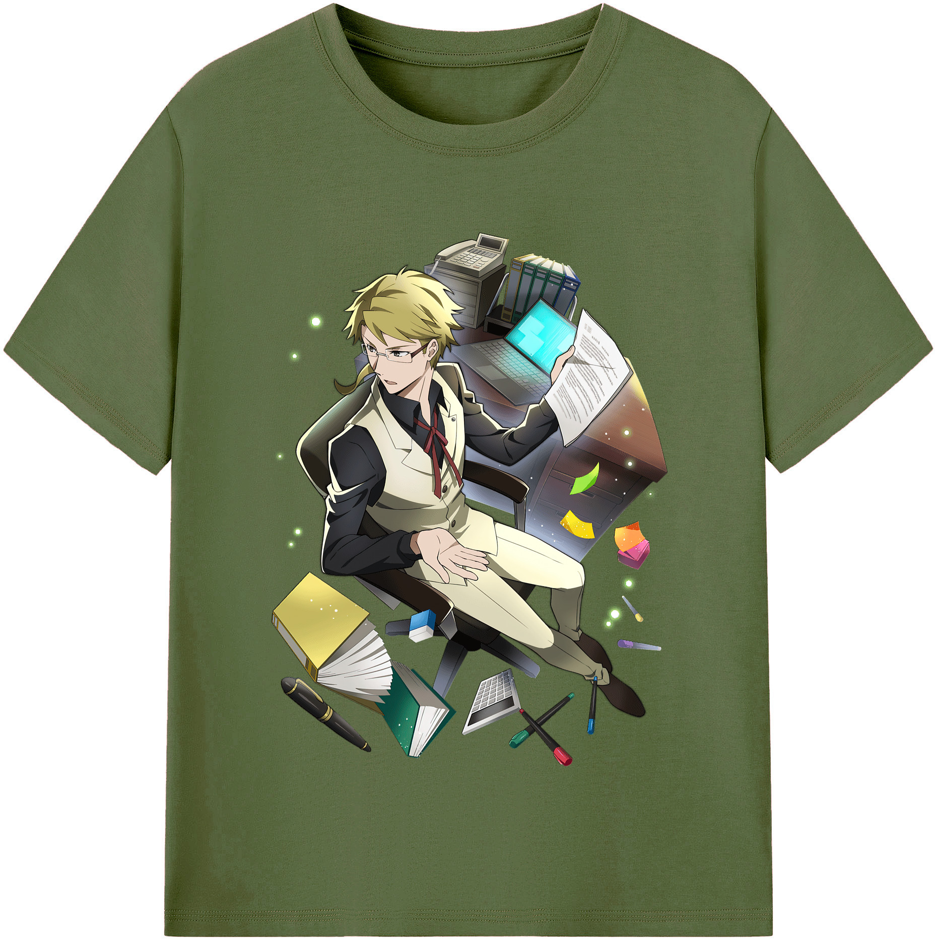 （画像用） 文豪ストレイドッグス Bungo Stray Dogs 綿100％半袖Tシャツ（フロントプリント）